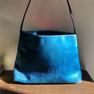 Blue Calf Hair Shoulder bag (rare)